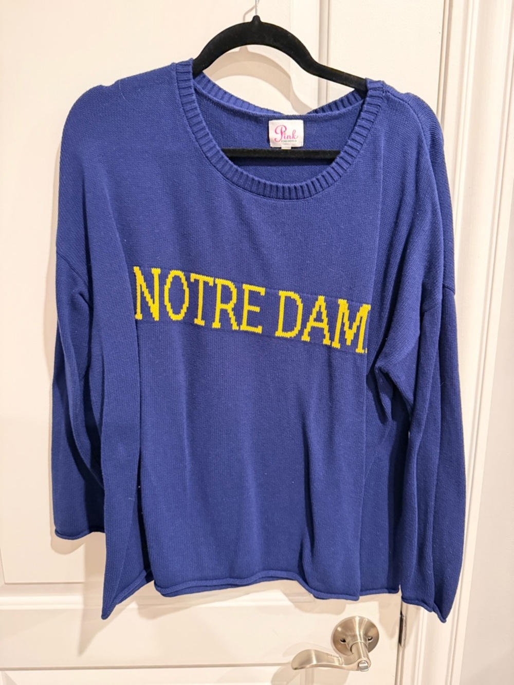 Notre Dame Women's Blue Crewneck Sweater